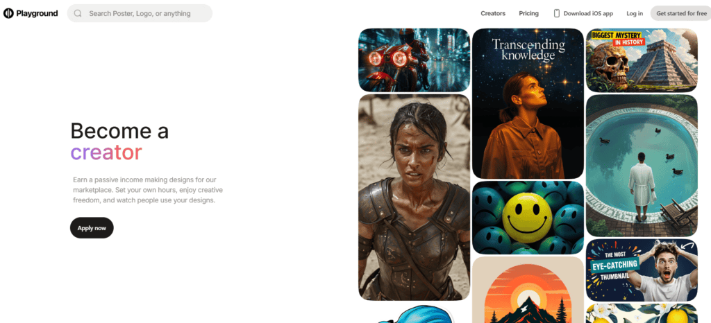Playground AI wall art generator