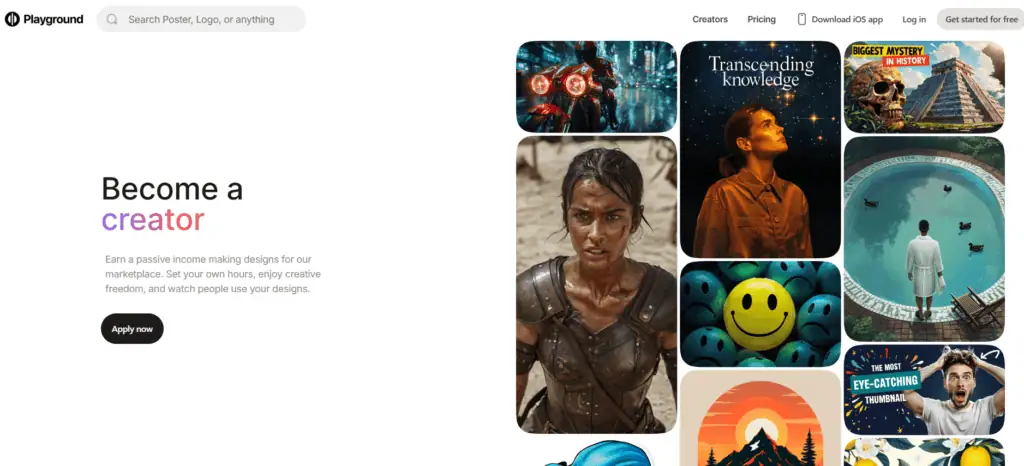 Playground AI wall art generator