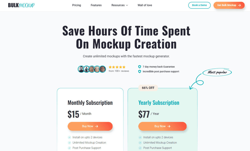 Bulk Mockup pricing