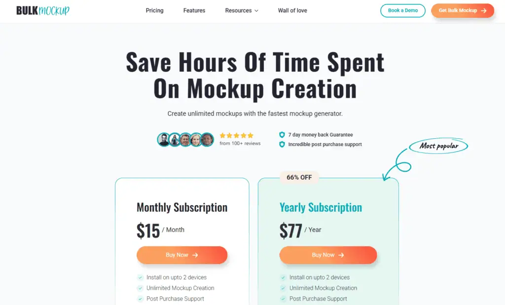 Bulk Mockup pricing