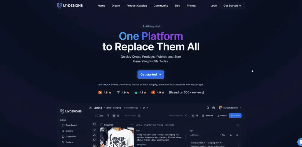 MyDesigns Homepage