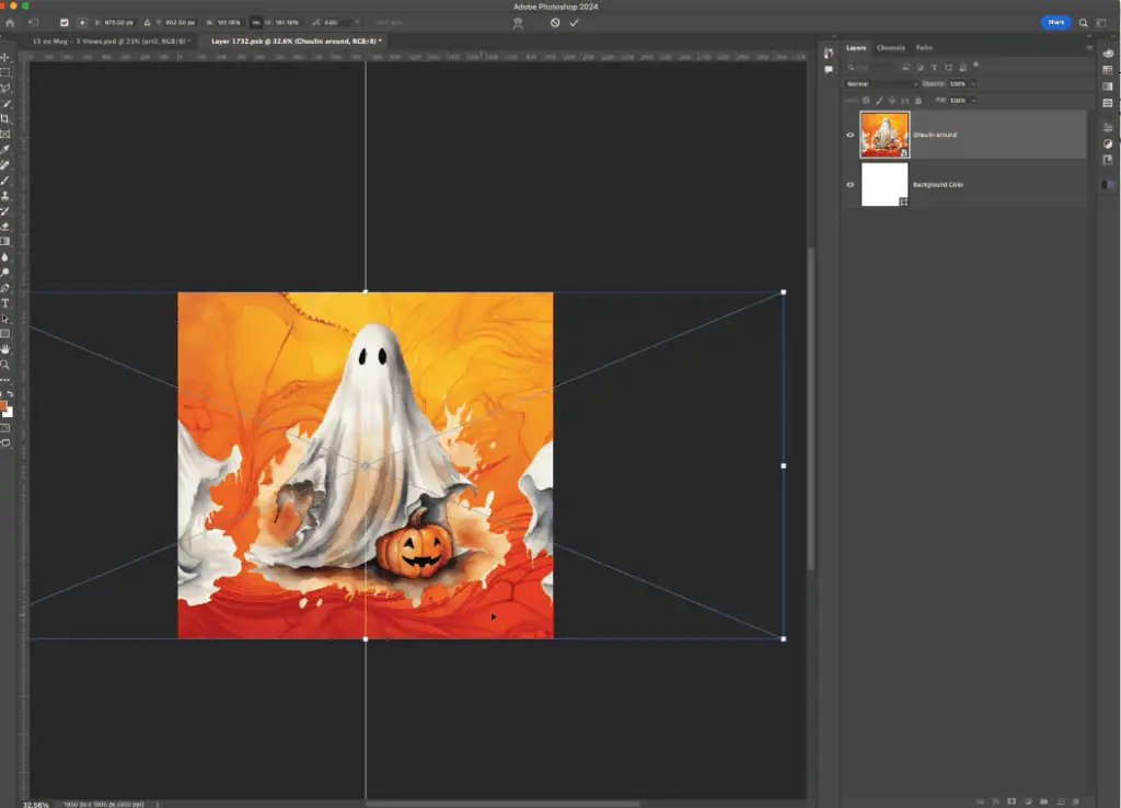 Position your design in the center.