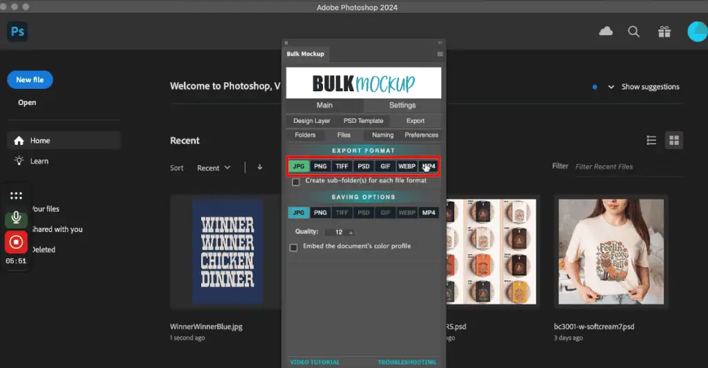 Choose the format you need for your store