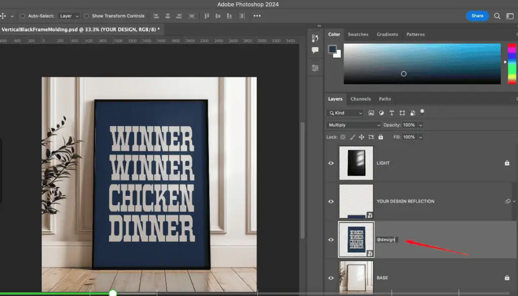 Prepare your PSD template and smart object layer