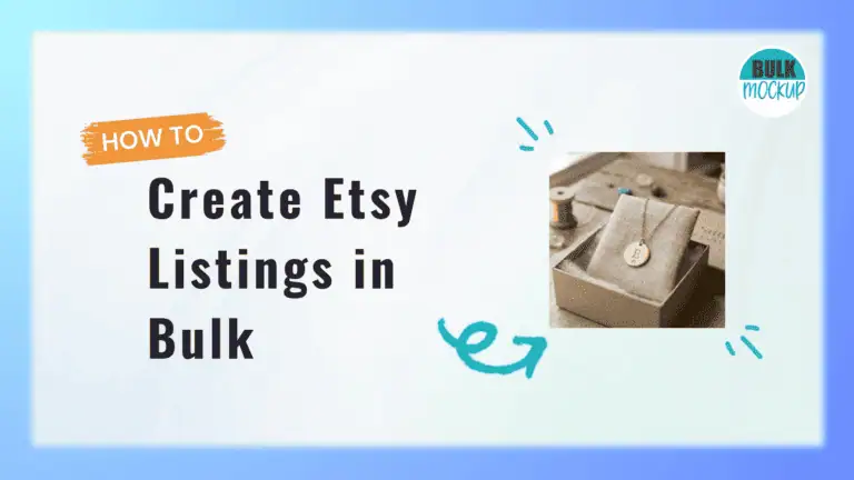 BulkMockup graphic with jewellery product image and Etsy bulk listing text