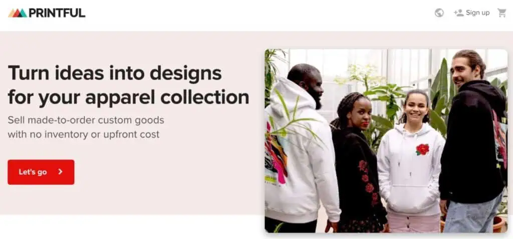 Printful homepage