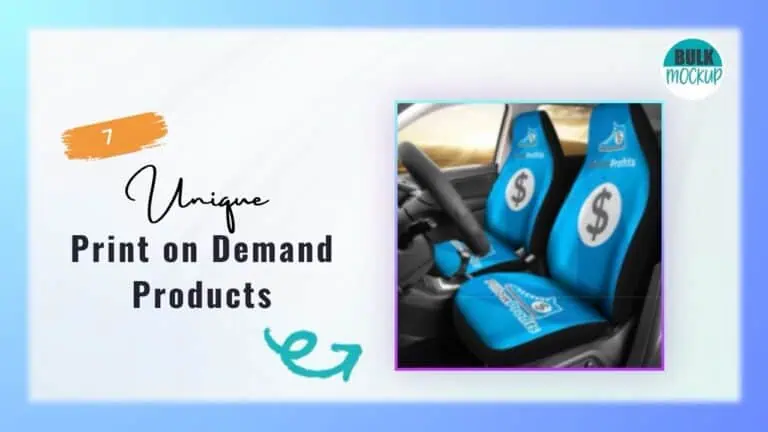 Unique print on demand products with custom blue car seat covers