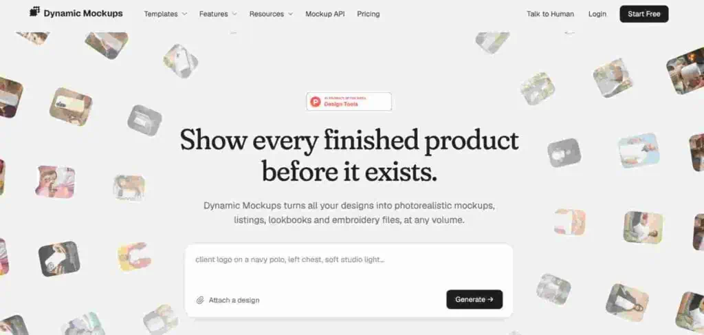 Homepage of dynamic mockups